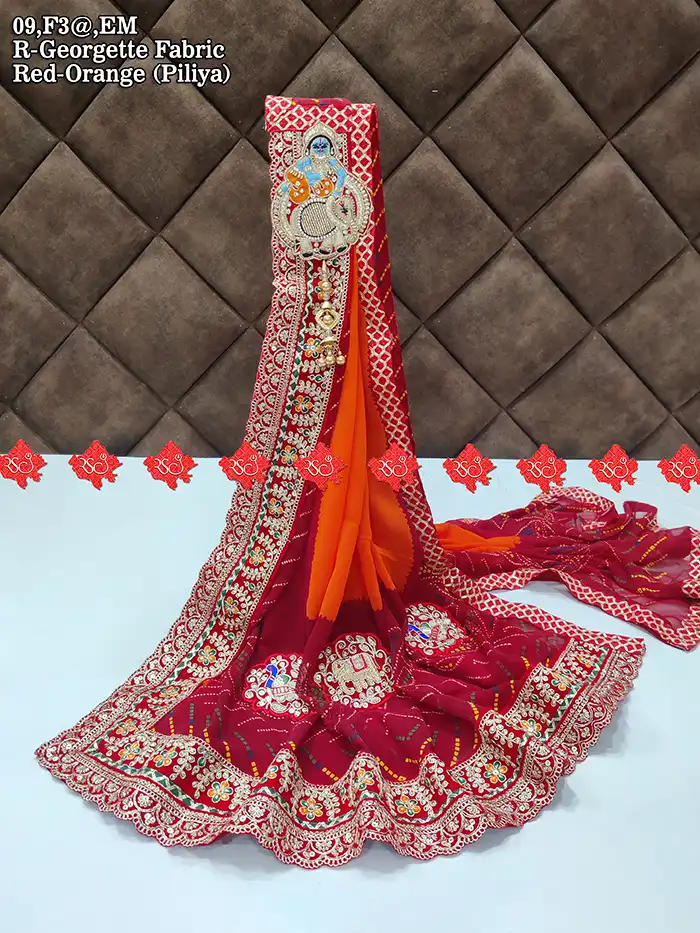 Marwari R-Georgette Odhna – Where Heritage Meets Designer Elegance