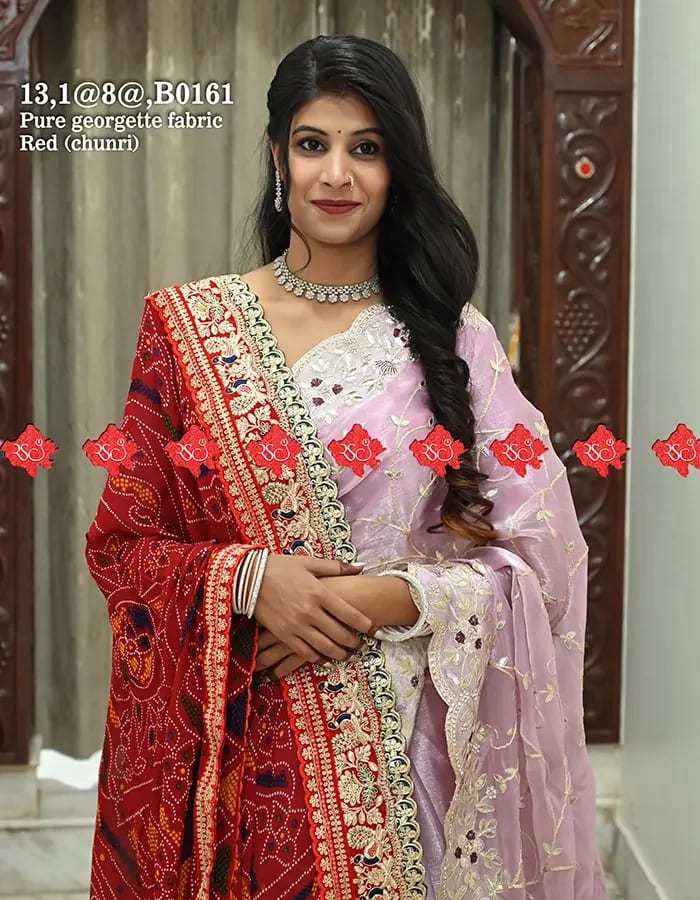 Festive Look Perfected with Designer Traditional Dupatta Charm No-1 Choice
