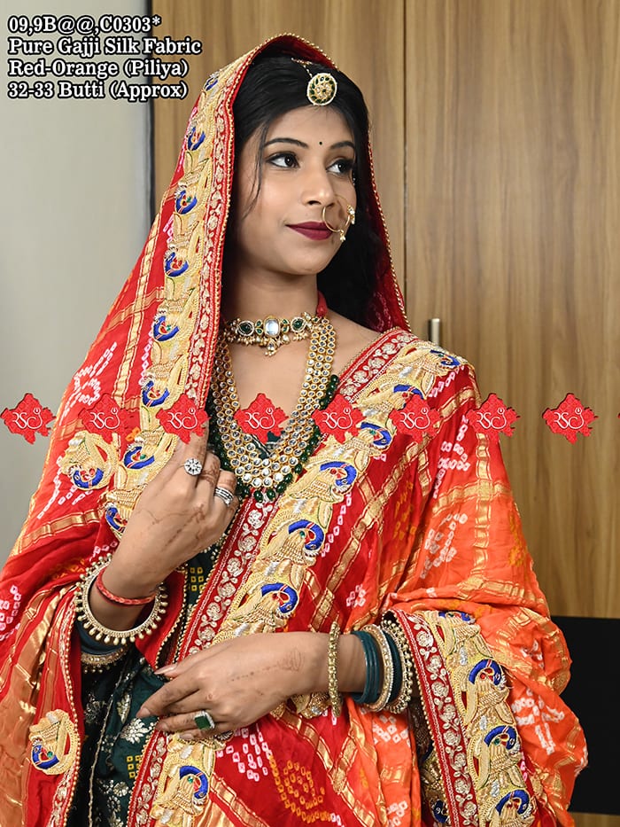 Ranisatiya Latest Heavy Gajji Silk Marwari Zardoshi Odhna : No. 1 Choice Of Marwari